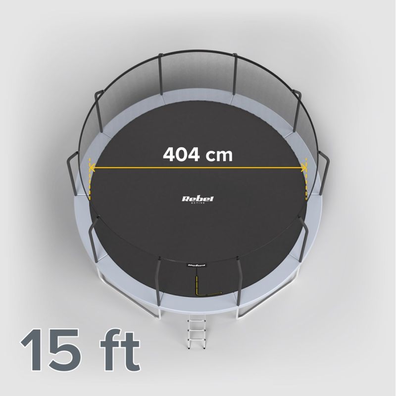 Rebel Active Trampoline Pro 15ft/457cm, Net, Ladder sportfelszerelés RBA-8005