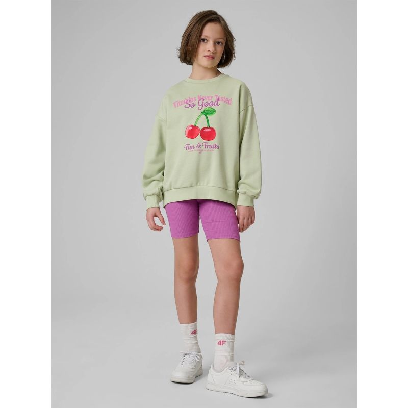 Girls' loose sweatshirt without hood 4F 4FJRSS26TSWSF2903-47S 158/164 kapucnis pulóver