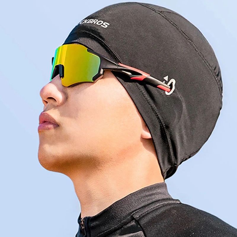 Rockbros cycling cap with cutouts for glasses - black fekete glasses, training equipment 304004-163826