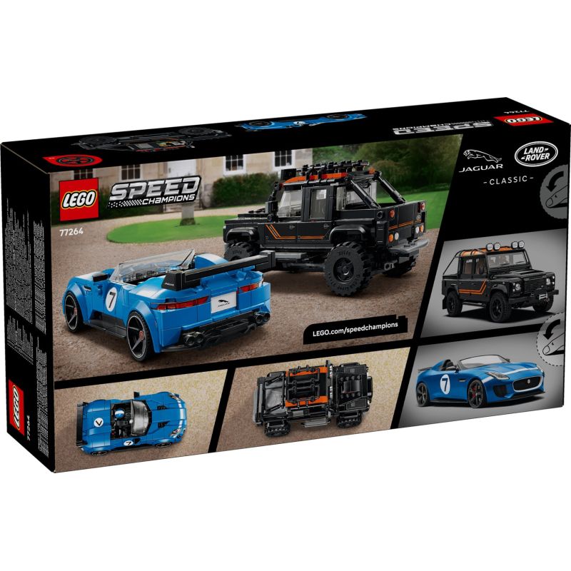Champion LEGO Speed Champions - Jaguar Project 7 and Land Rover Defender versenyúszó 77264