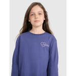 Oversized longsleeve with print for girls 4F 4FJRAW25TLONF589-33S hosszú ujjú póló