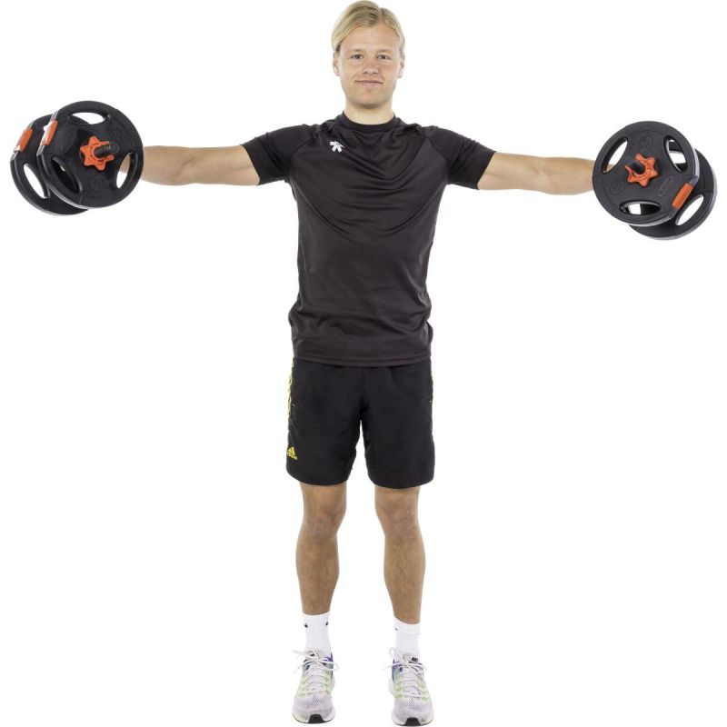 Pure 2 Improve Foldable Composite Bar Bell 40kg dumbbell, strength training equipment, training equipment