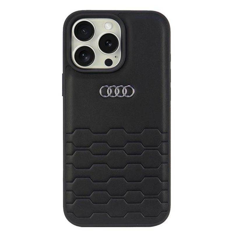 Audi Synthetic Leather iPhone 16 Pro Max 6.9" /black hardcase AU-TPUPCIP16PM-GT/D2-BK fekete cases