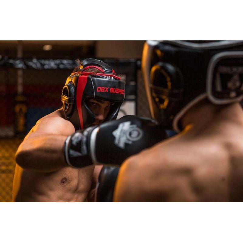 DBX Bushido Boxing Helmet - Phantom Red piros helmets, martial arts equipment