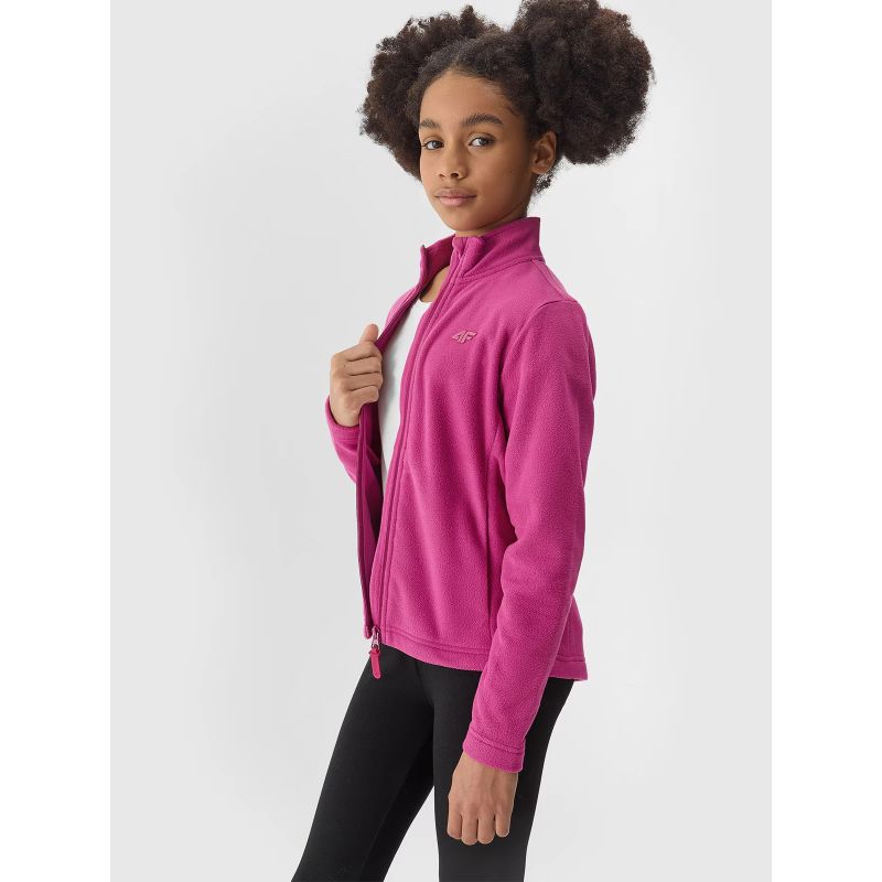 4f Girls' regular stand-up collar fleece Junior 4FJWSS24TFLEF166-53S General