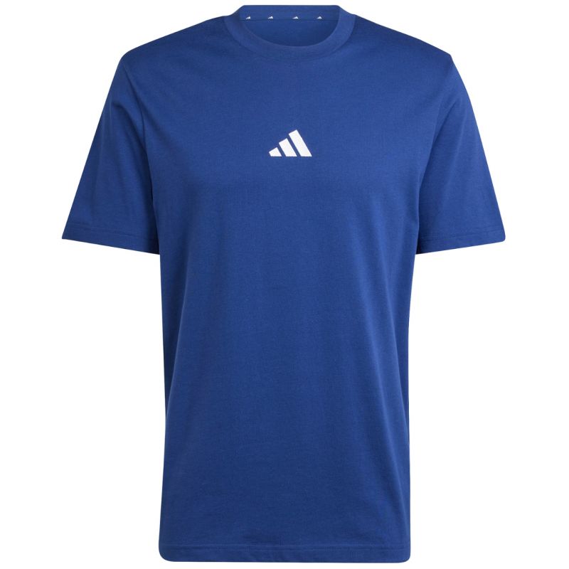 adidas Men's Essentials Small Logo Single Jersey T-shirt blue JF1093 Ruházat