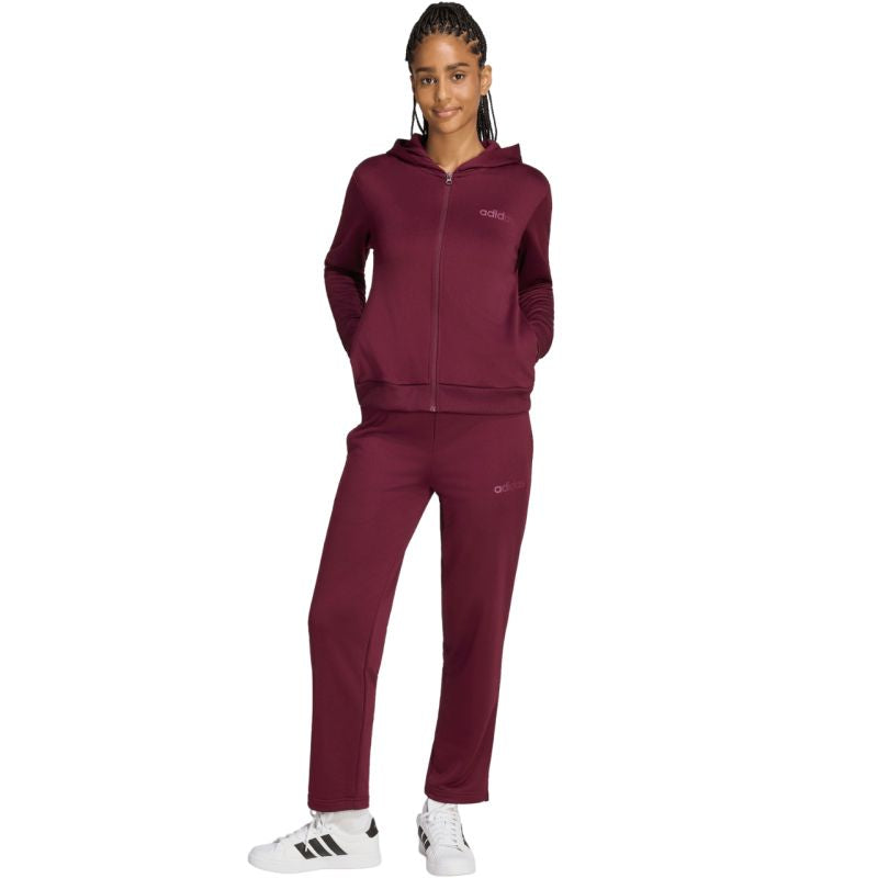 Adidas Women's Essentials Linear Burgundy Tracksuit 2xs szett KQ7588