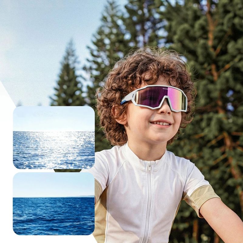 Rockbros SP383 Shining Warrior Cycling Glasses - Matte White Frame, Polarized Red Lenses biały úszás kiegészítő 5907769384219-211763