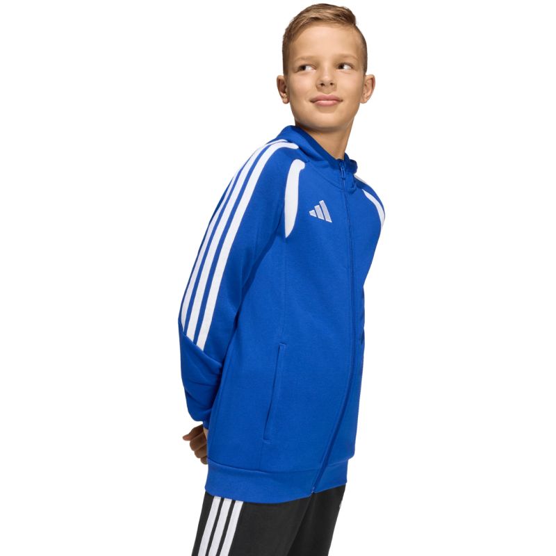 adidas Tiro 26 League Sweat Full Zip Hoodie for Kids Blue KF9102 104cm kapucnis pulóver