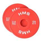 HMS Bumper Olympic Plate Set 2x (0.5kg, 1kg, 1.5kg, 2kg, 2.5kg) CBRS Set póló 17-61-097