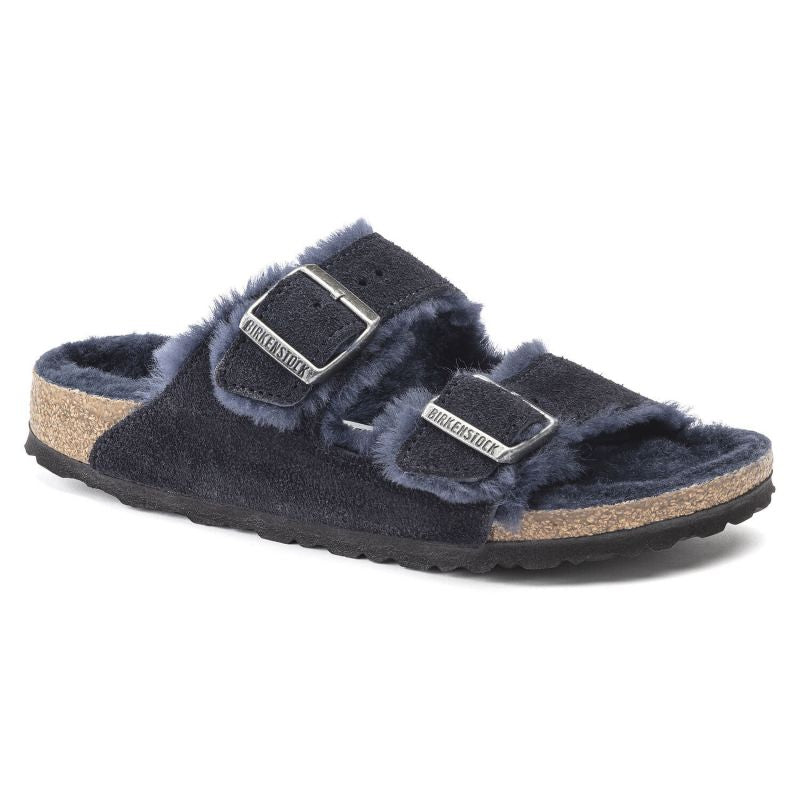 Birkenstock Arizona VL Shearling Midnight Insulated Flip-Flops Suede Leather Narrow (1020583) cipő