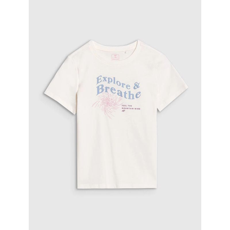 4f Girls' regular printed T-shirt 4FJWSS25TTSHF1854-11S Ruházat
