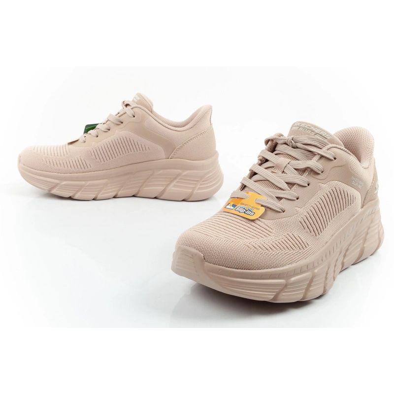 Skechers women's sports Bobs B Flex SLIP-INS beige comfortable bézs utcai cipő