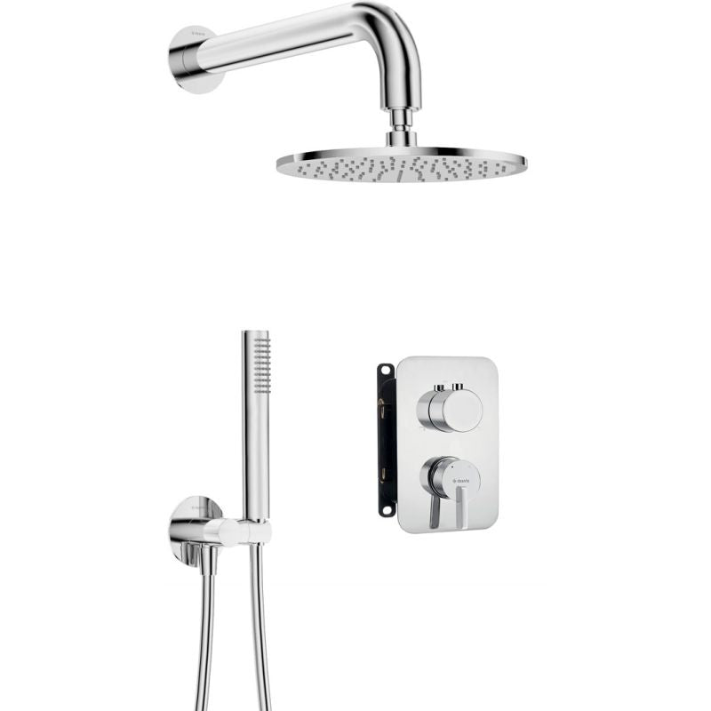 head Concealed shower set with mixing box - with shower home appliances