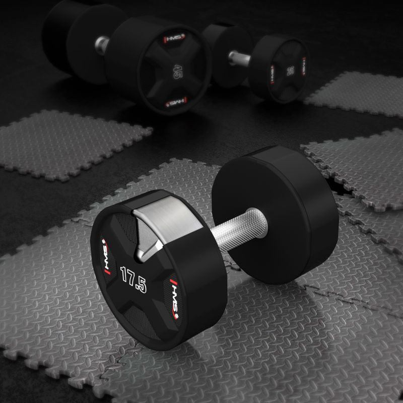 HMS HPC 17.5 KG POLYURETHANE Dumbbell CPU súlyzó 17-66-196