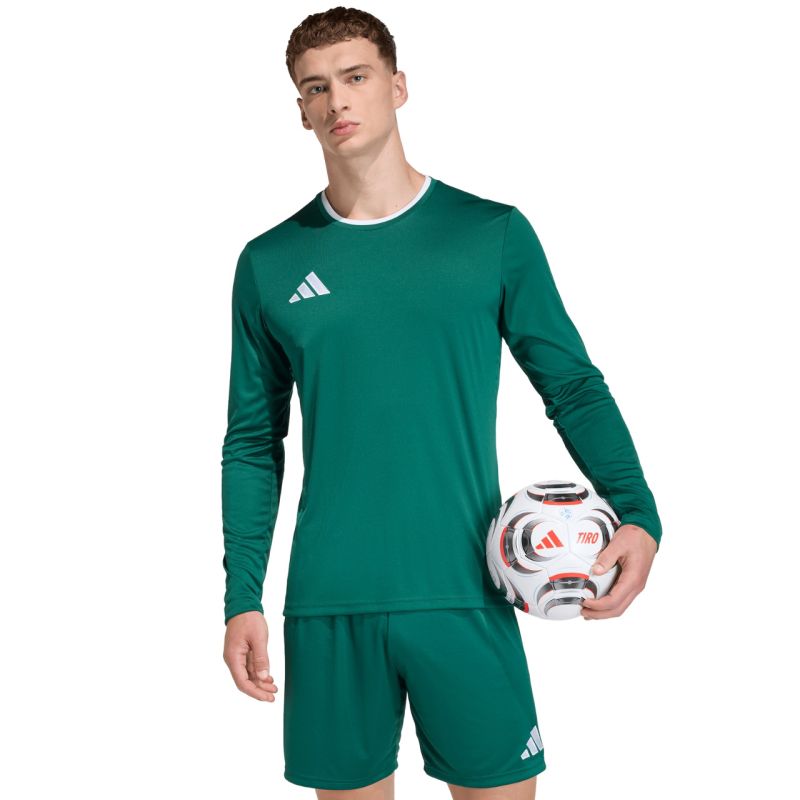 Men's adidas Entrada 26 Long Sleeve Jersey green KF5846 zöld hosszú ujjú mez