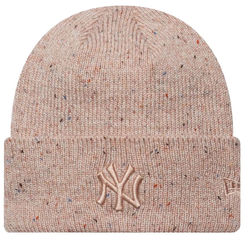 New Era Women’s Glitter Beanie New York Yankees Hat Beige bézs kötött sapka 60691293