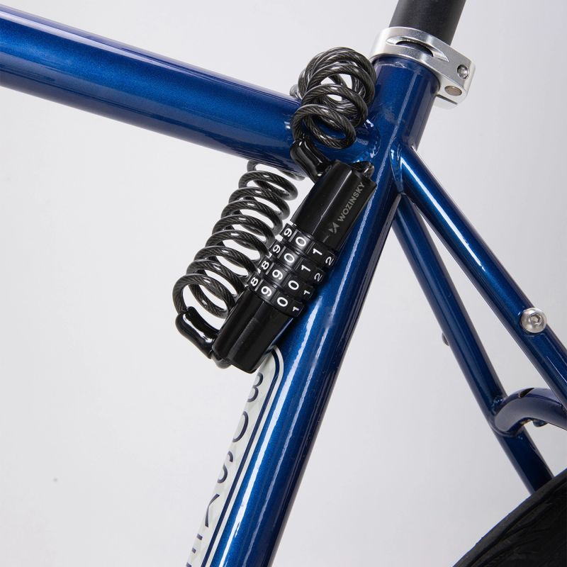 Wozinsky WBN-01R bicycle lock for a bicycle helmet, waterproof, 4-digit combination - black fekete sisak 304004-199008