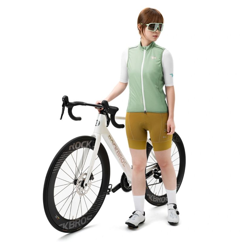 Rockbros MJ008 TVI Windproof Women's Cycling Vest M - Green m \ zielony mellény 15110022003-211691