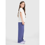 Girls' wide-leg sweatpants 4F 4FJRAW25TTROF1598-33S