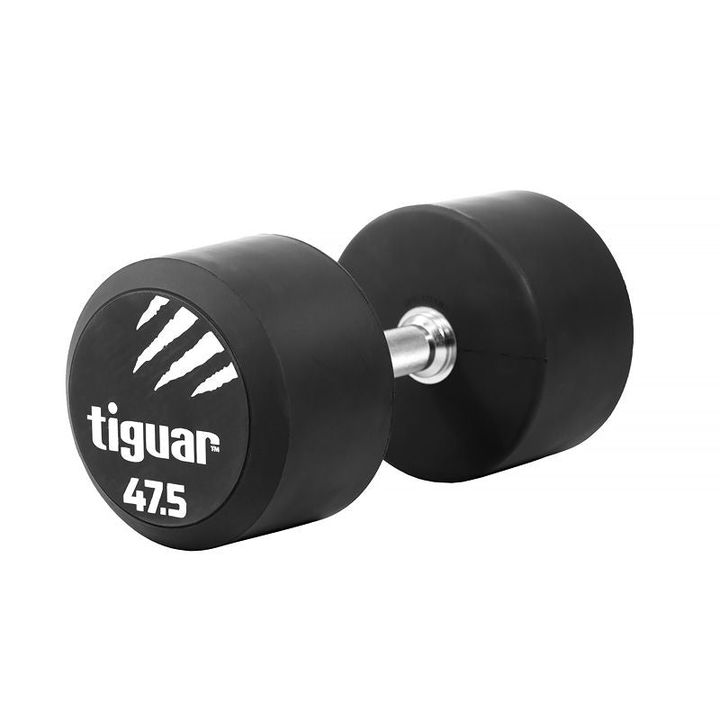 Tiguar PU dumbbell 47.5 kg fekete edzőfelszerelés TI-WHPU0475