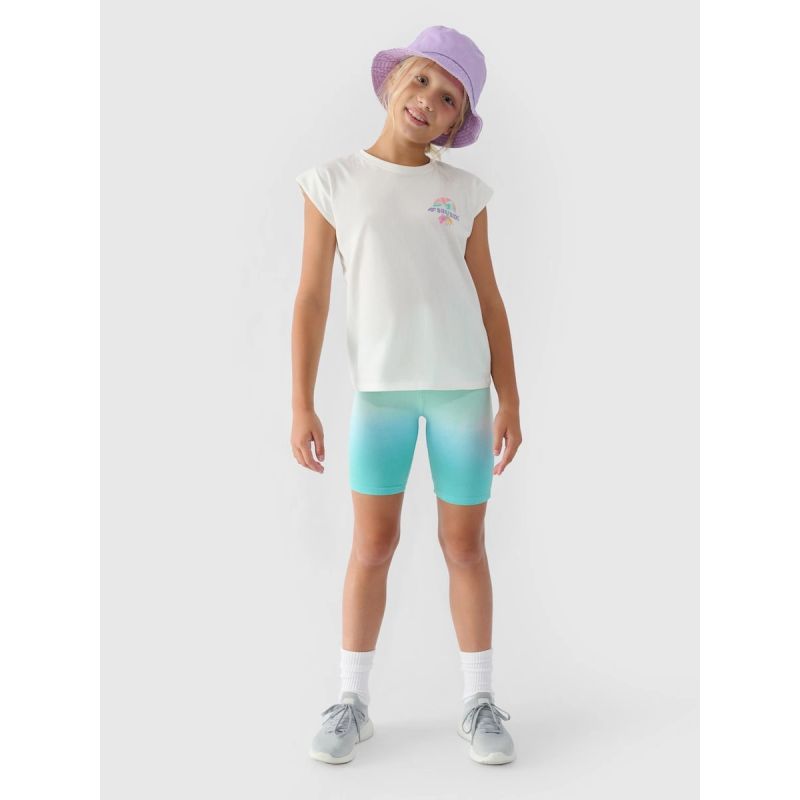 Girls' printed top 4F 4FJRSS24TTSHF2052-11S póló