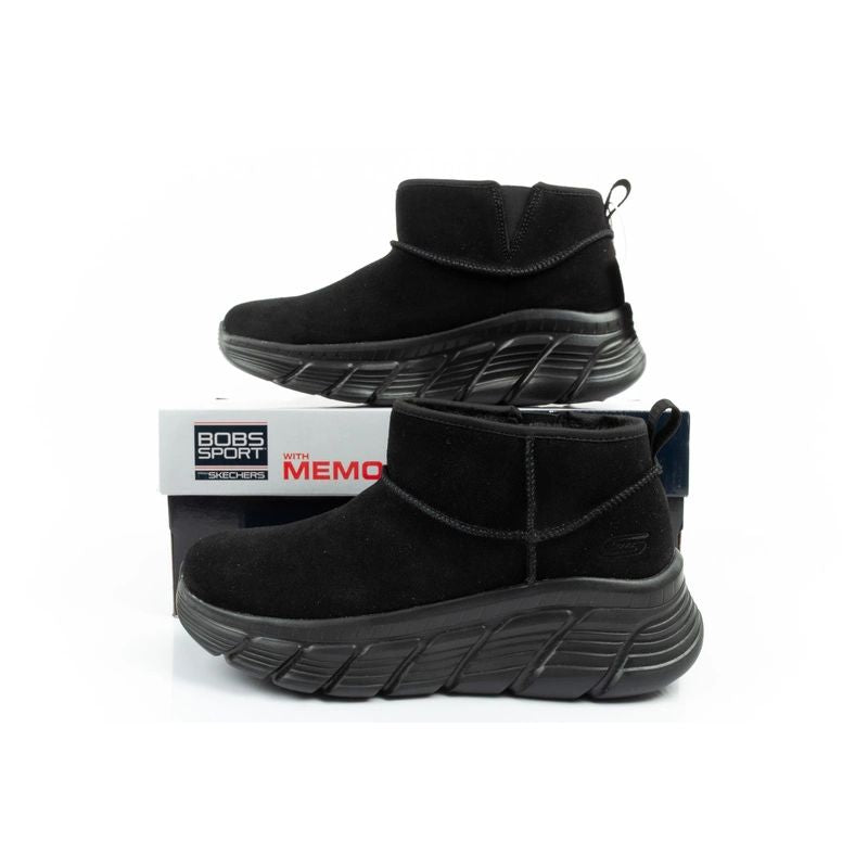 Skechers women's winter boots, insulated leather ankle boots Cipő