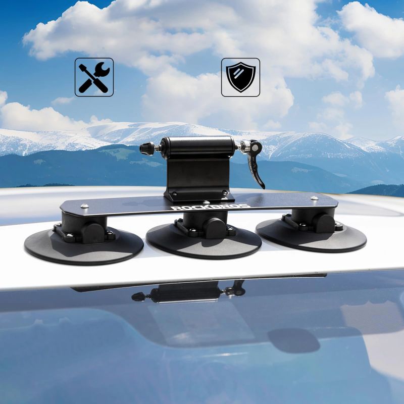 Rockbros Roof Rack with Suction Cups for 1 Bike - Black