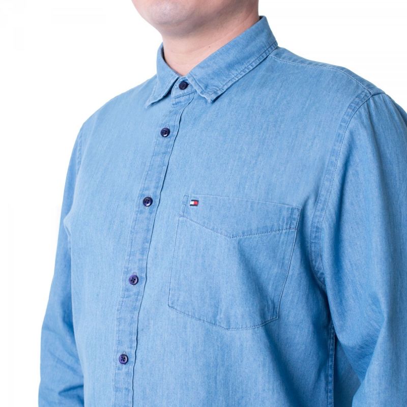 Tommy Hilfiger Organic Cotton Denim Shirt M MW0MWI0956-IAO Póló