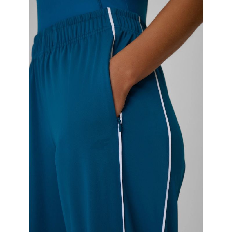 Women's quick-drying wide-leg trousers 4F
