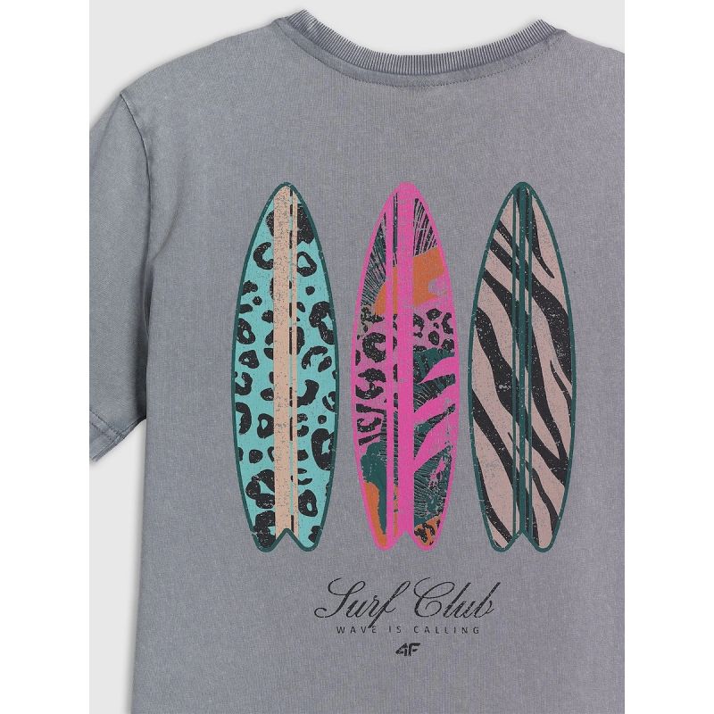 4F Women's relaxed printed T-shirt póló