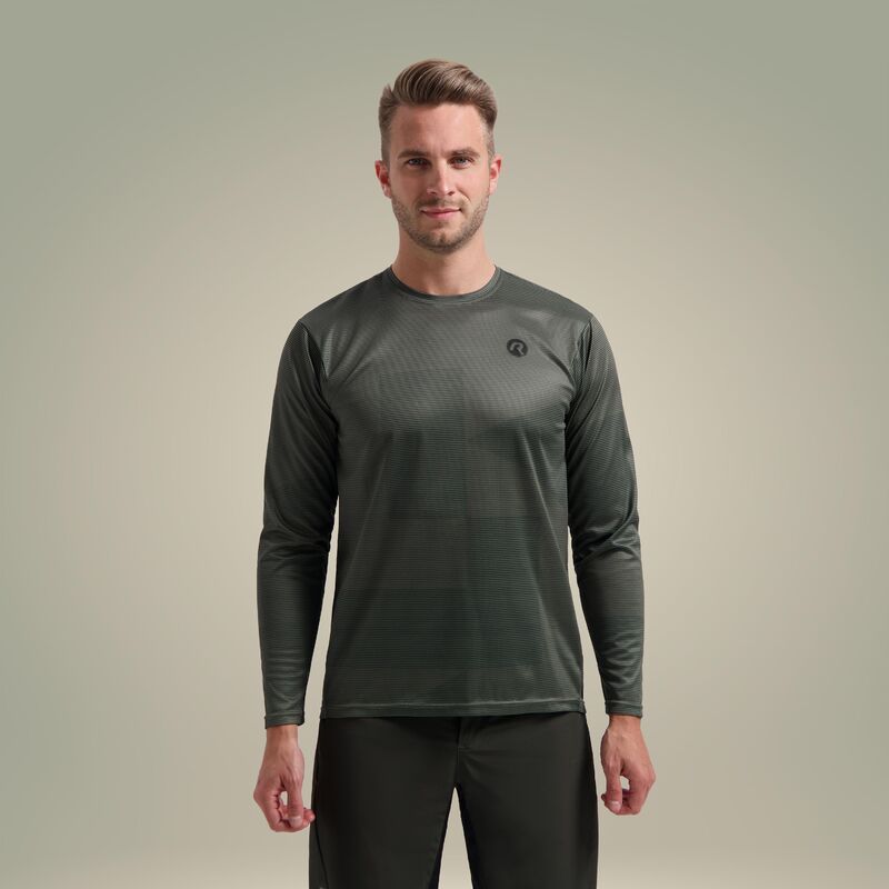 Rogelli MTB ADVNTR long sleeve jersey green zöld póló