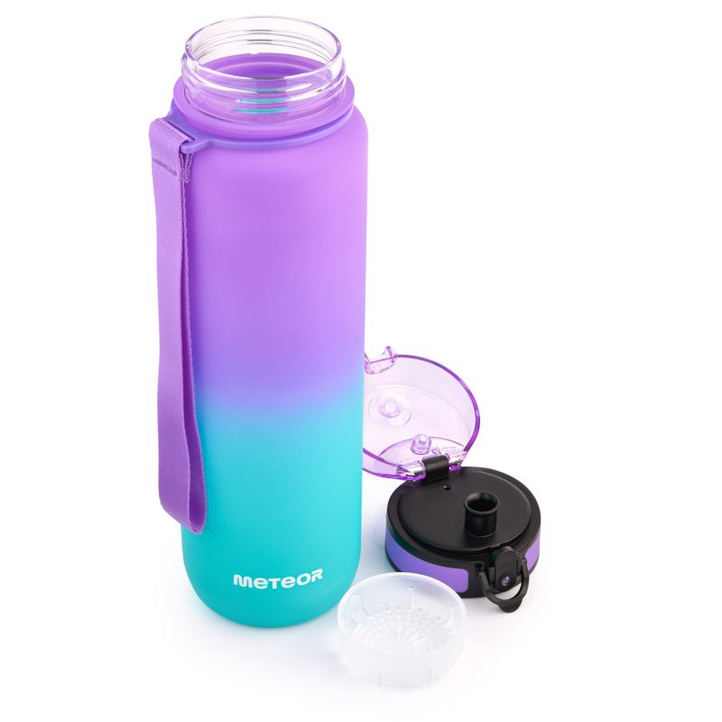 Meteor Bottle 1000 ml purple/blue uniw water bottles, training equipment
