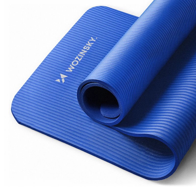 Wozinsky exercise mat 181 x 63 x 0.9 cm thick gymnastic yoga mat blue niebieski jóga matrac 5907769300417-63708