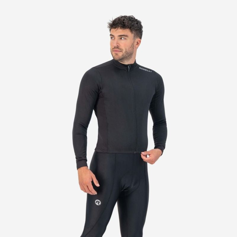 Rogelli CORE long sleeve t-shirt 4XL fekete kerékpáros ruha SIROG351805.4XL