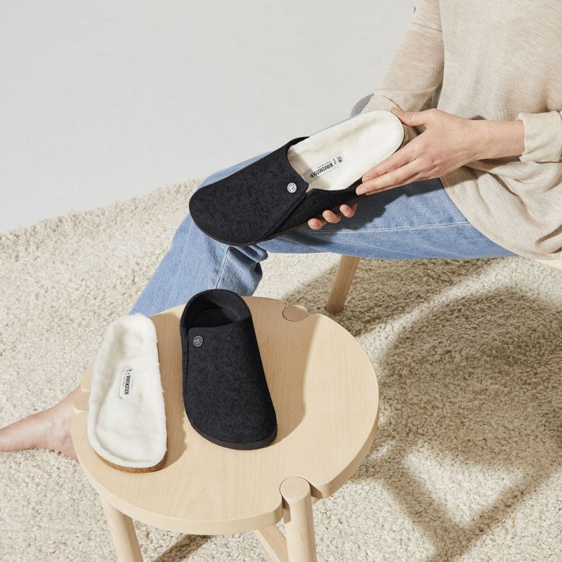 Birkenstock Zermatt Anthracite wool felt insulated slippers for women/men, regular size wide (1015090) Kiegészítő