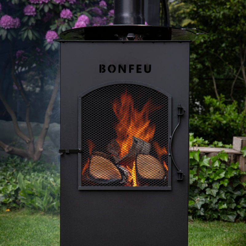 BonFeu BonCarré Garden Fireplace Black fekete hátizsák