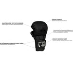 DBX Bushido MMA Sparring Gloves - Black Master - Valor Series fekete kesztyű