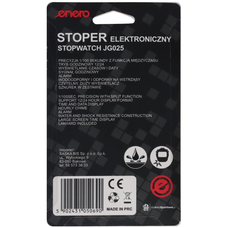 Enero Electronic 1-Time Stopwatch fekete for school, stopwatches