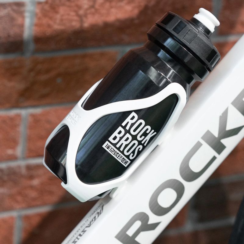 Rockbros LK24-H018 Bottle Holder Plastic Basket - White biały || czarny water bottles, training equipment