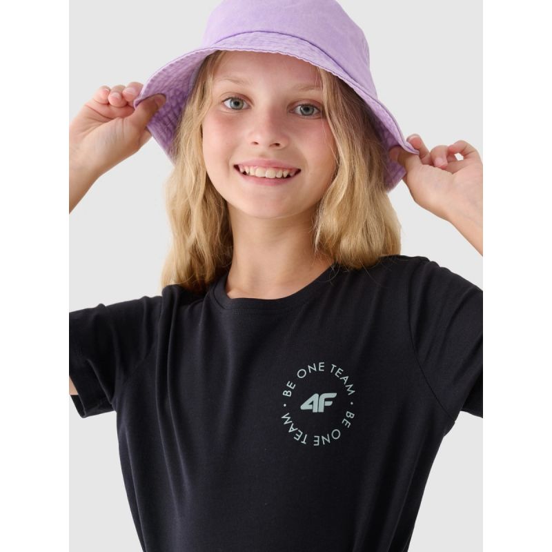 Girls' printed T-shirt 4F Junior 4FJRAW24TTSHF2276-20S póló