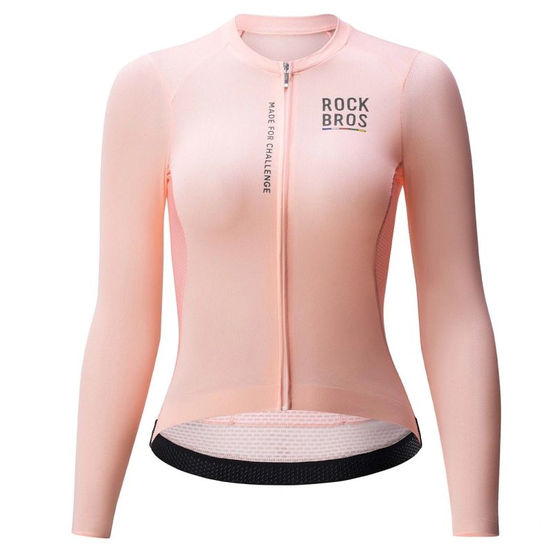 Rockbros 15110012012 ROAD TO SKY women's cycling jersey long sleeve L - pink l \ różowy póló