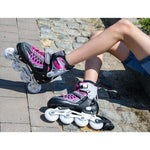 Enero Pro Led Roller Skates 4in1 38-41 Pink-Gray szürke skates, roller skates