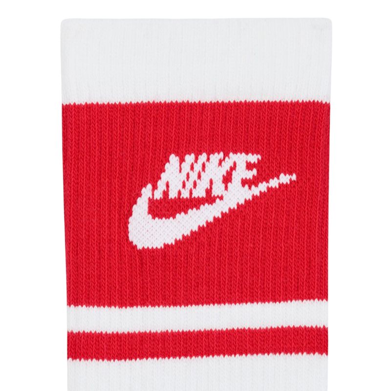 Nike Everyday Elevated Crew Socks 3 Pairs White and piros zokni