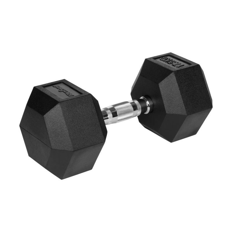 Rebel 17.5 kg ACTIVE HEX Rubber-Coated Cast Iron Dumbbell edzőfelszerelés RBA-2325-17.5