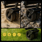 Wozinsky WZP-100 beach, tourist, garden trolley, durable, wide wheels, with safety net up to - black fekete elektronika 304004-197497