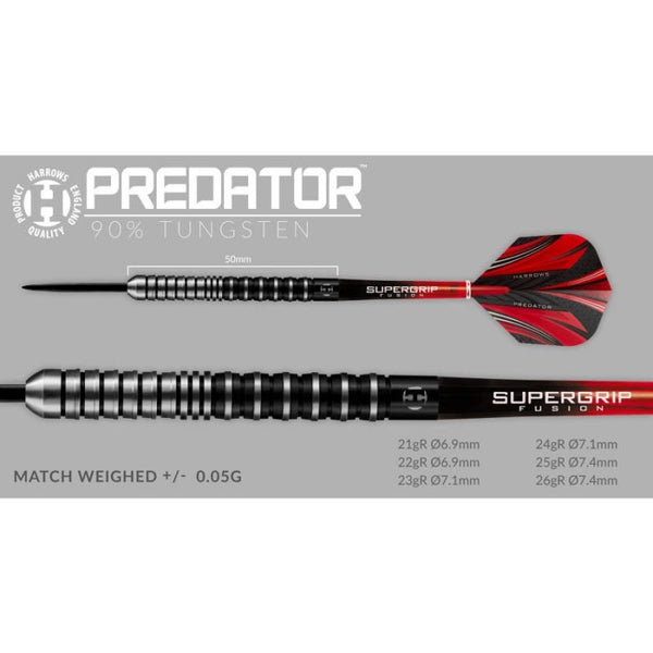Harrows Predator 90% Steeltip Darts General