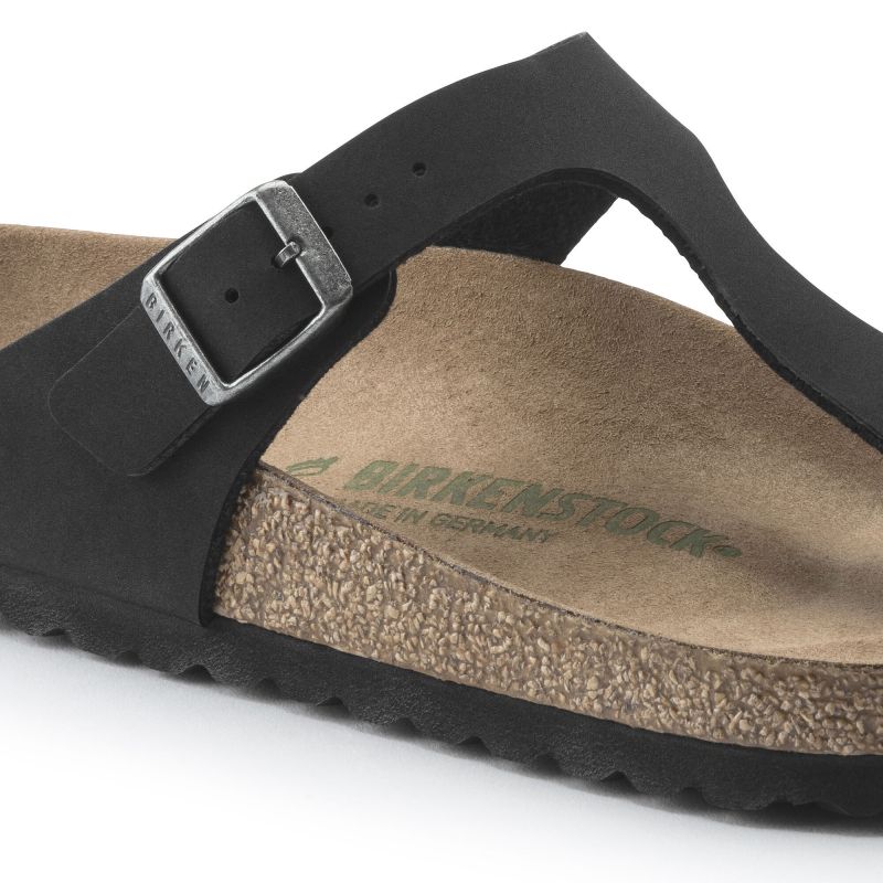 Birkenstock Gizeh Birko-Flor Women's Narrow Black Flip-Flops for Narrow Feet Vegan Black (1020487) general