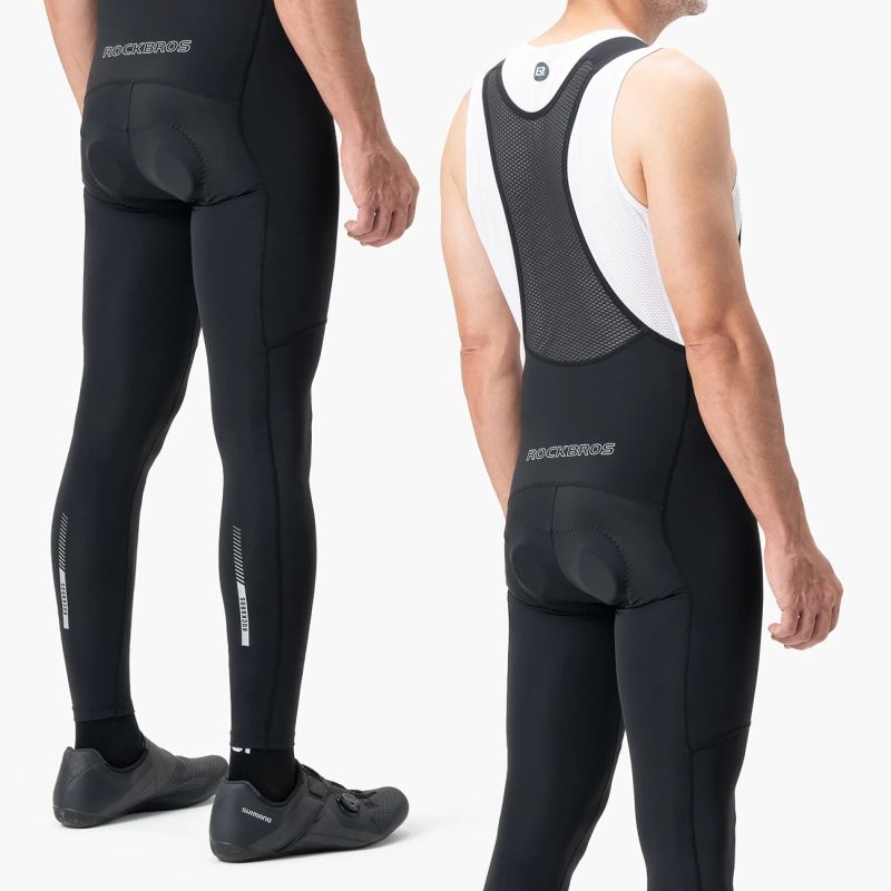 Rockbros 200021 Long Cycling Bib with Pad Size - Black fekete nadrág