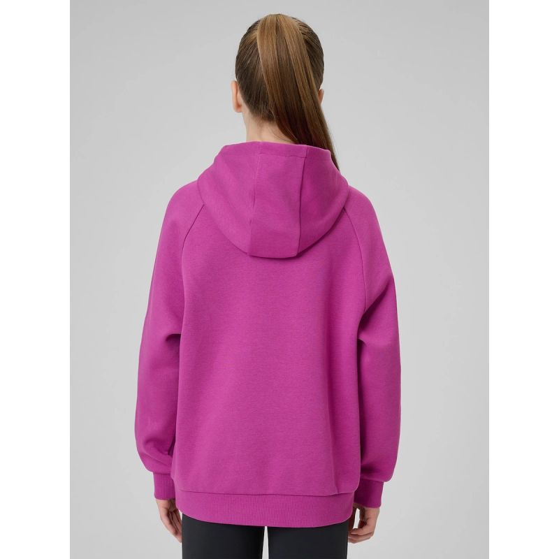 Girls' loose sweatshirt with hood 4F